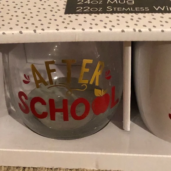 Before and After School Mug and Stemless Wine Glass Set - Picture 3 of 4